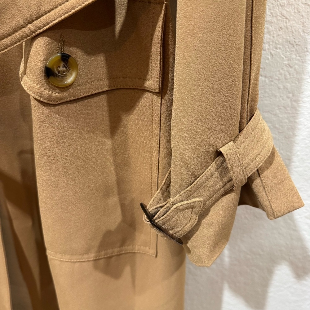 J.ING Jing Lightweight Belted Oversize Trench Coat Size L NWT Spring/Fall - Picture 5 of 8